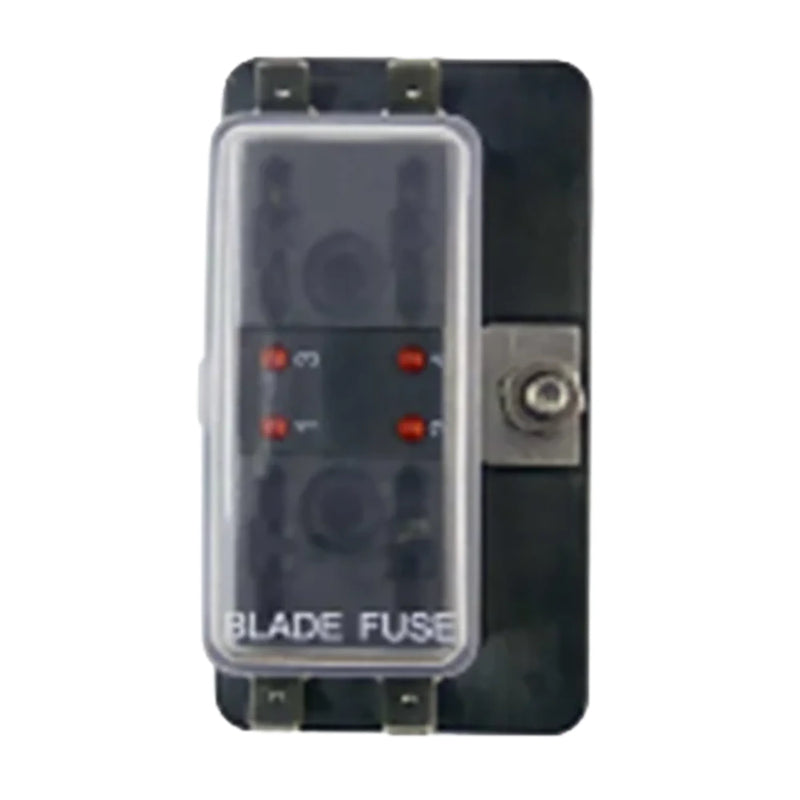 4 Fuse Fusebox with Red Light - 30A per Circuit, 32VDC