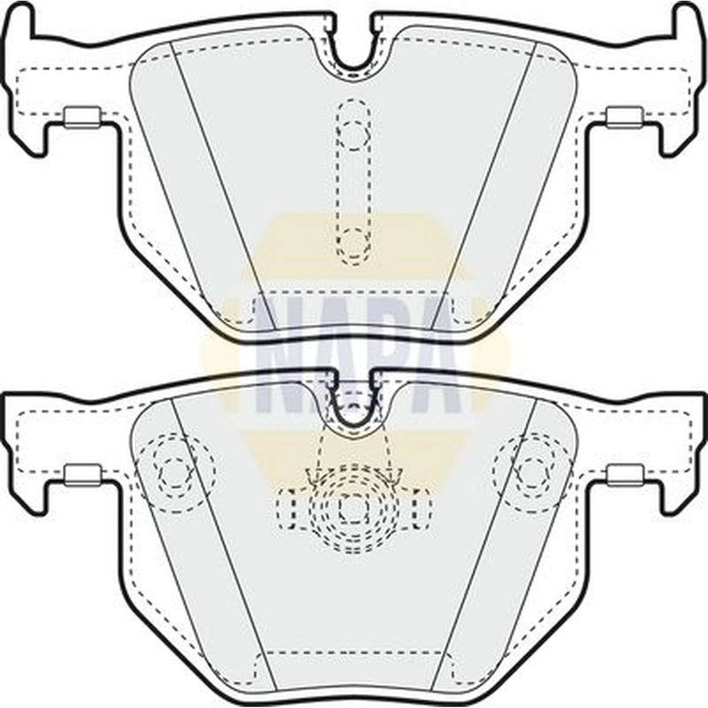 NAPA Rear Brake Pad Set fits BMW 5 2001-2010