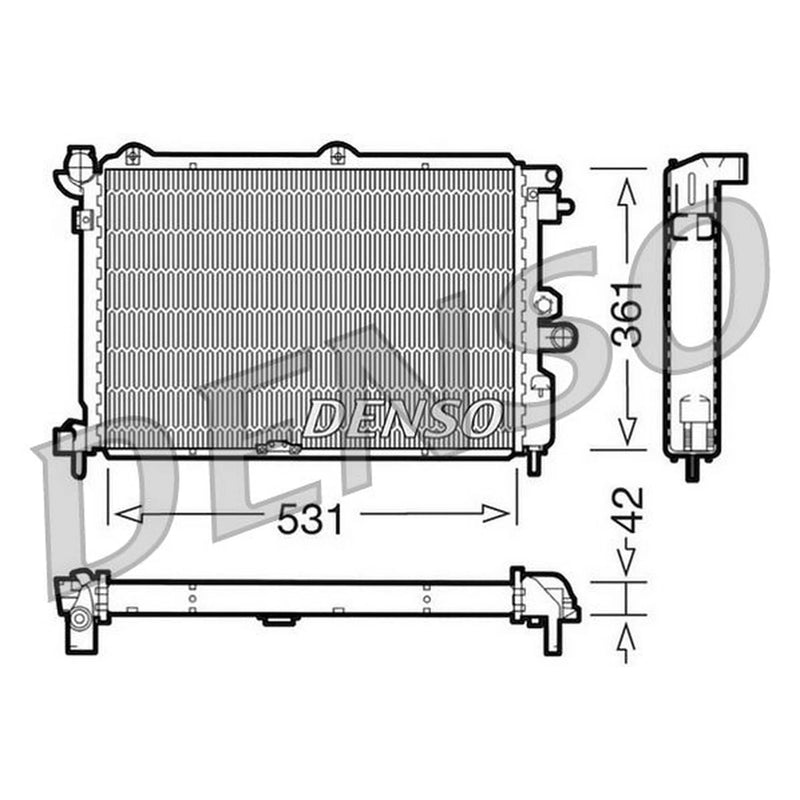 Denso Engine Radiator fits Vauxhall Cavalier 1988-1995 1.7