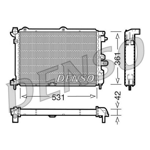 Denso Engine Radiator fits Vauxhall Cavalier 1988-1995 1.7