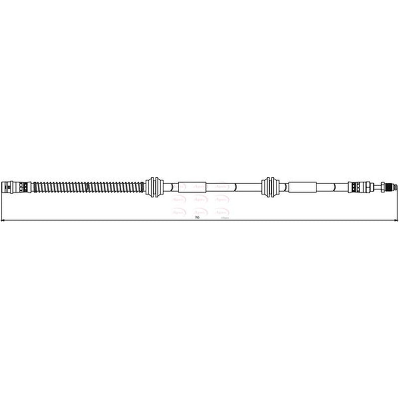 Apec Brake Hydraulic Hose Line Front fits Audi Q7 2006-2015 3.0