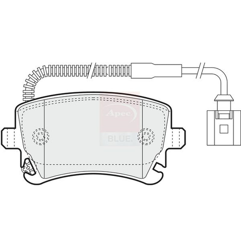 Apec Rear Brake Pad Set fits Audi A4 B6 2003-2005