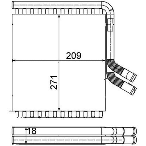Mahle Heater Matrix Core Heat Exchanger