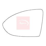 Apec Exterior Wing Mirror Glass Left fits VW Arteon 2017-2021 1.5 2.0