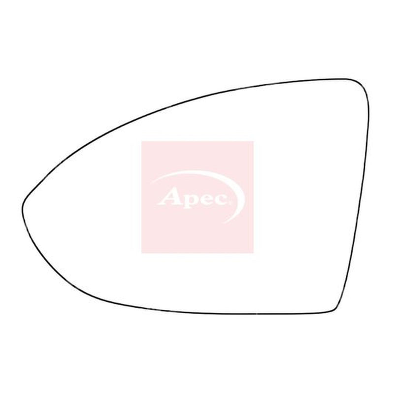 Apec Exterior Wing Mirror Glass Left fits VW Arteon 2017-2021 1.5 2.0