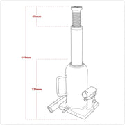 Viking Viking Bottle Jack 12 Tonne PBJ12S Viking - Dynamic Drive