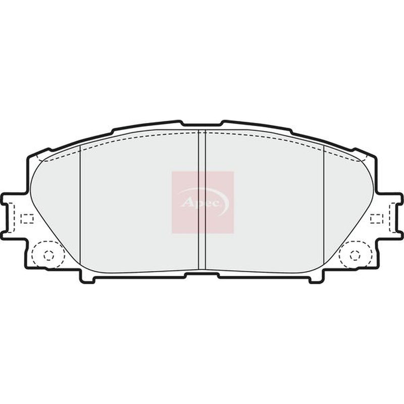 Apec Front Brake Pad Set fits Toyota Yaris/Vitz 2005-2014 1.0 1.5