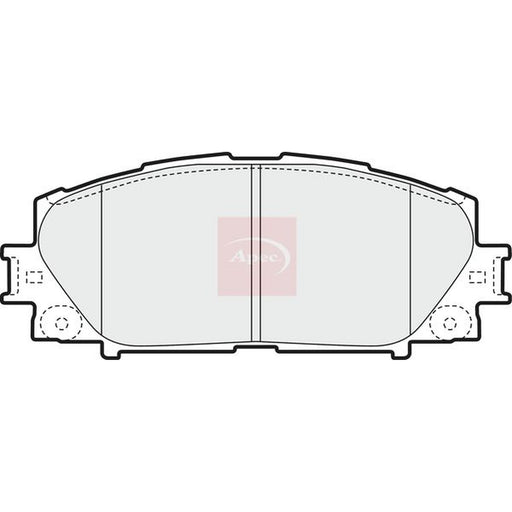 Apec Front Brake Pad Set fits Toyota Yaris/Vitz 2005-2014 1.0 1.5
