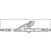 NAPA Brake Hydraulic Hose Line Front Left fits Ford Mpv 1996-2003 1.3 1.8
