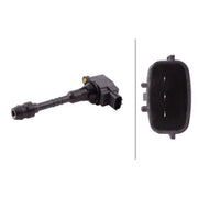 Hella Ignition Service Kit (1 Spark Plugs + Ignition Coil) fits Nissan Primera