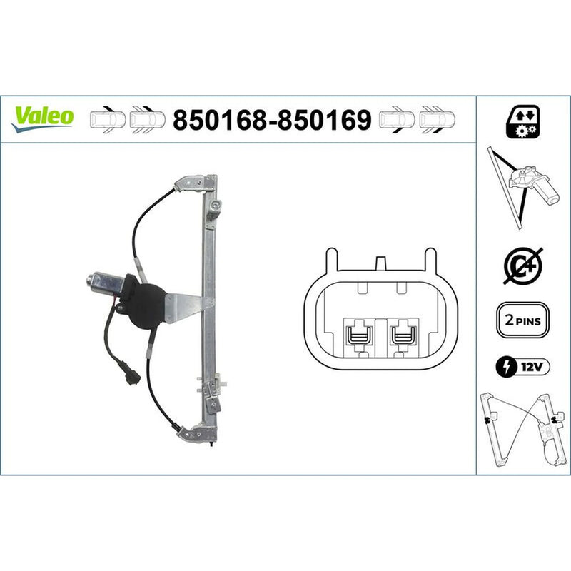 Valeo Electric Window Regulator Lifter Left Front 850168