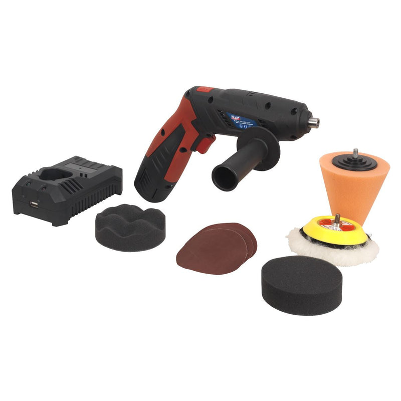 Sealey Cordless Mini Sander/Polisher Kit75mm 12V Lithium-ion CP2812V Sealey - Dynamic Drive