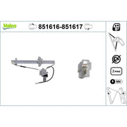 Valeo Electric Window Regulator Lifter Right Front 851617