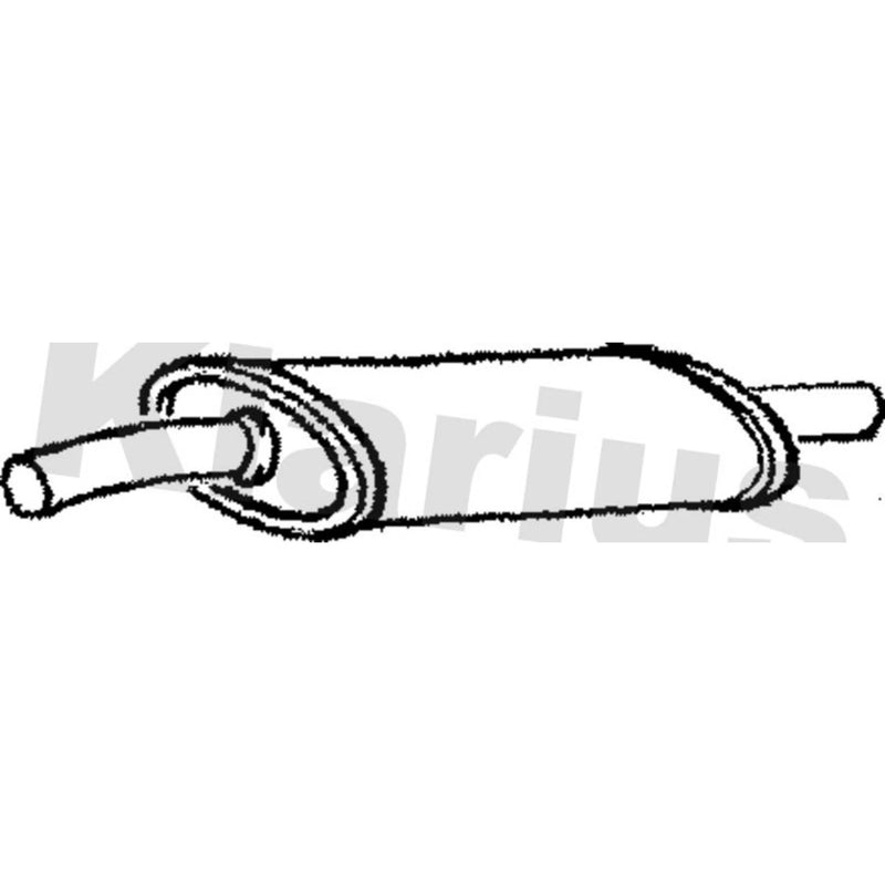 Klarius Box With Centre Pipe Centre fits Toyota Corolla 1997-2000 1.6