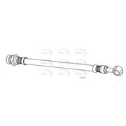 Apec Brake Hydraulic Hose Line Rear fits Kia Sorento I 2002-2011 2.4 2.5 3.5