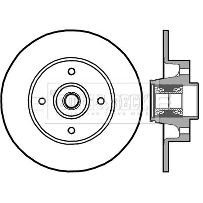 Borg & Beck Front & Rear Brake Discs & Pads fits Renault Megane II 2003-2008 1.4