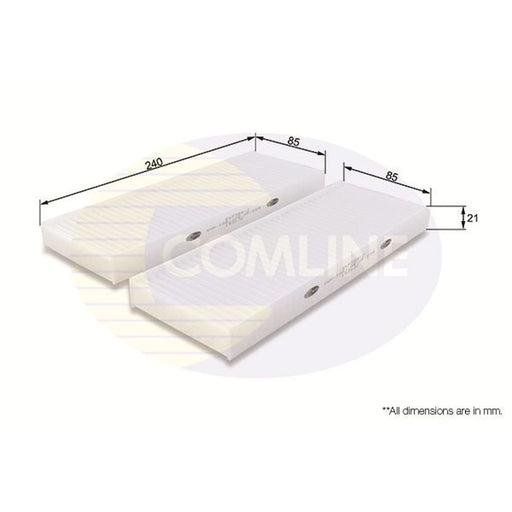 Comline Cabin Air Filter (Pollen Filter) fits Citroën C-Elysee 2012-2018