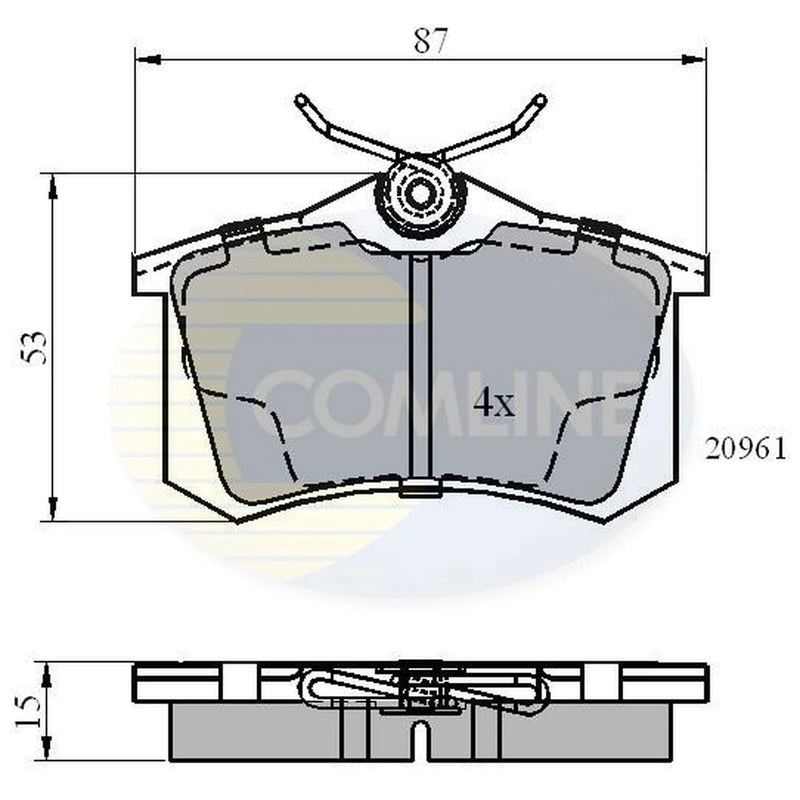 Comline Front & Rear Brake Discs & Pads fits Citroën C4 Cactus 2014-2018 1.2 1.6