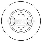 Borg & Beck Front Brake Discs & Pads fits Toyota Dyna Platform 2011 on 4.0