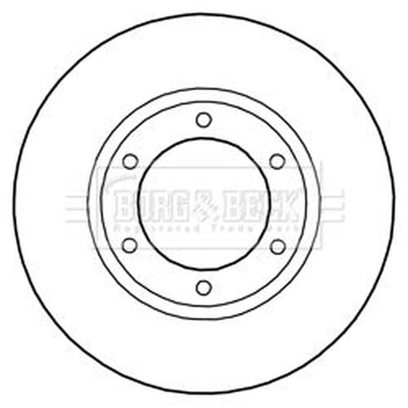 Borg & Beck Front Brake Discs & Pads fits Toyota Dyna Platform 2011 on 4.0