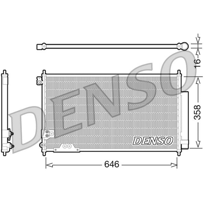 Denso Air Conditioning Condenser fits Honda Accord VII 2004-2008 2.2