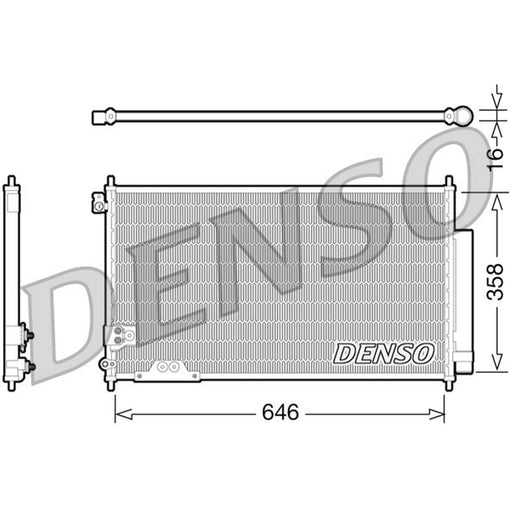 Denso Air Conditioning Condenser fits Honda Accord VII 2004-2008 2.2
