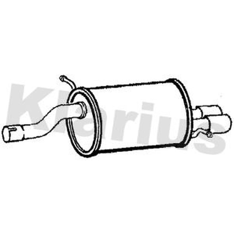 Klarius Box With Tail Pipe Rear fits Alfa Romeo Mito 2008-2018 1.4