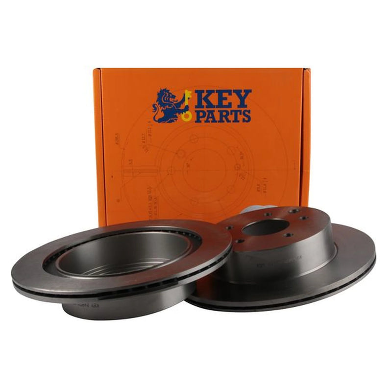 Key Parts Rear Brake Vented Discs & Pads fits Nissan Leaf 2010-2017