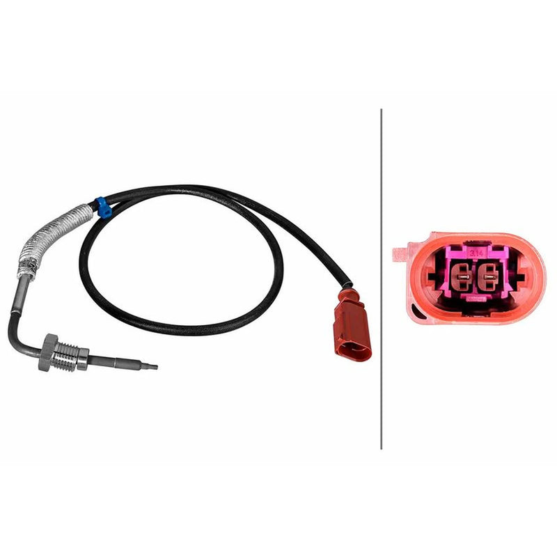 Hella Exhaust Gas Temperature Sensor before soot particulate f fits VW Passat B7