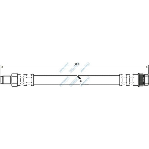 Apec Brake Hydraulic Hose Line Front fits Renault 21 1986-1994 2.0 2.1