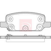 Apec Rear Brake Vented Discs & Pads fits Tesla Model Y 2019-2025