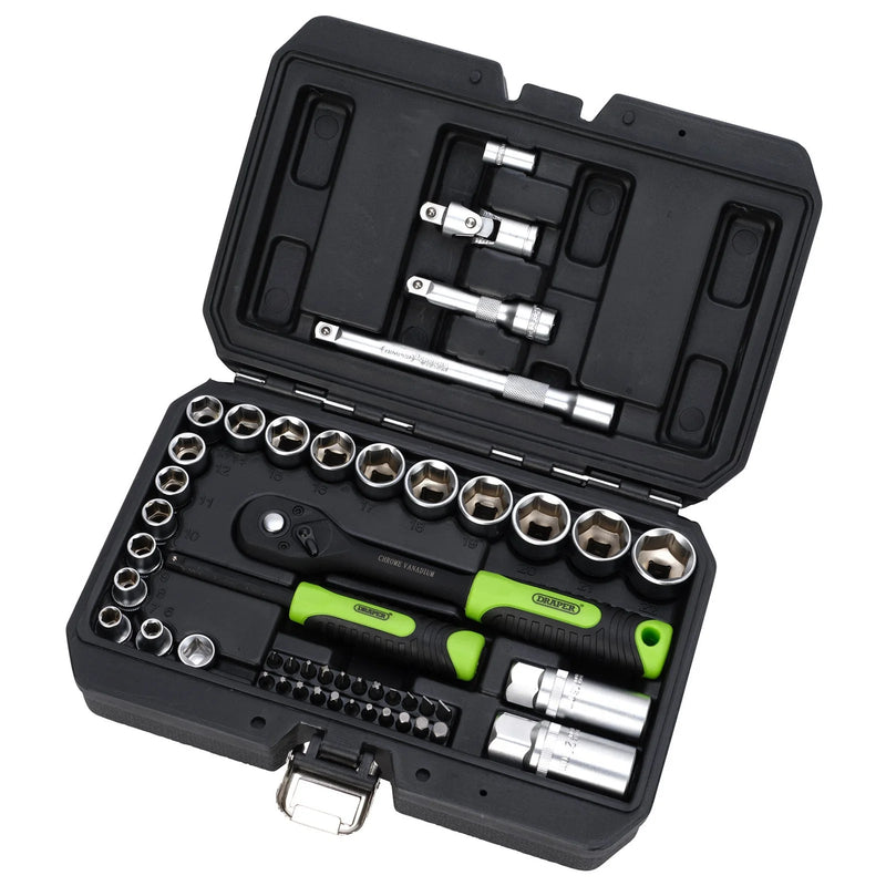 Draper HI-TORQ® Metric Socket and Bit Set, 1/4" and 3/8" Sq. Dr. (48 Piece) - image 1