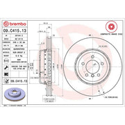 Brembo 2 x Aluminium Brake Disc Hub Brake Discs fits BMW Z4 Roadster 2009-2016