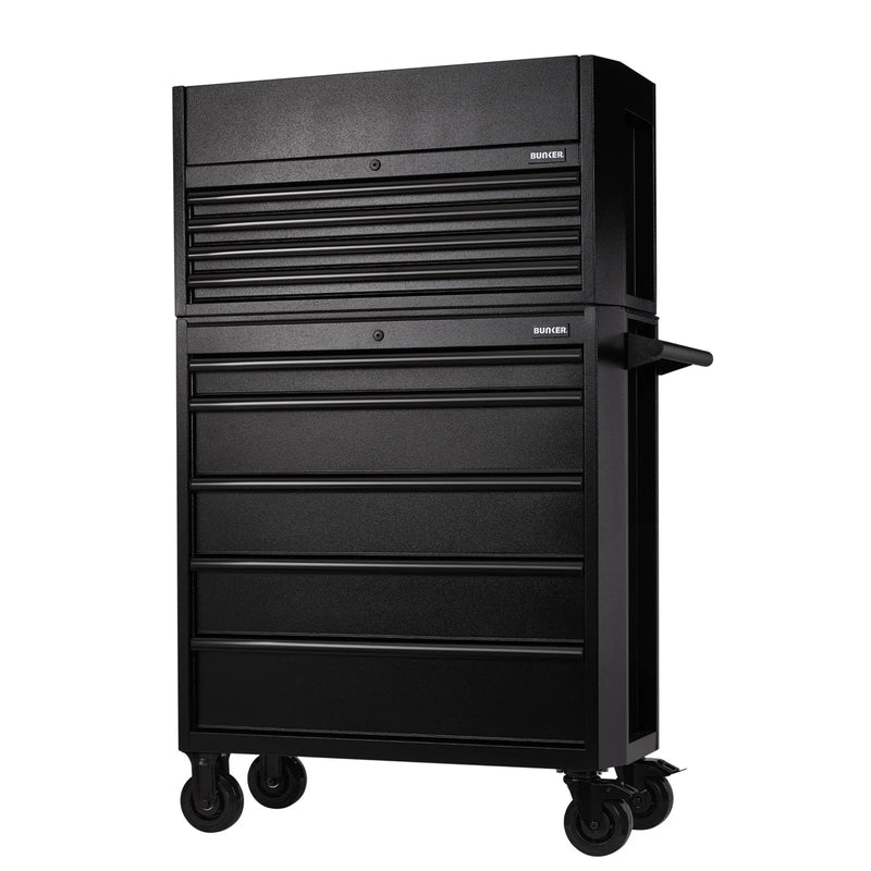 Draper BUNKER 9 Drawer Combined Roller Cabinet and Tool Chest, 36", Black - image 1