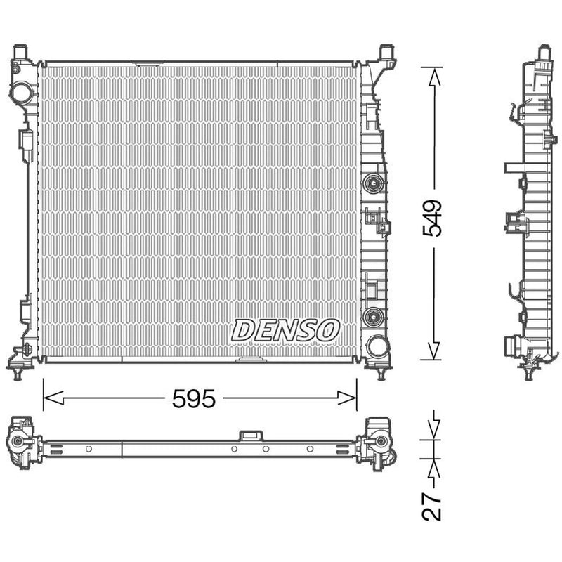 Denso Engine Radiator fits Mercedes-Benz Gl-Class 2012-2015
