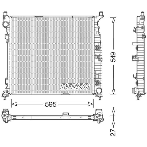 Denso Engine Radiator fits Mercedes-Benz Gl-Class 2012-2015