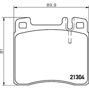 Mintex Front & Rear Pads fits Mercedes-Benz S-Class 1991-1998 140.032 140.033