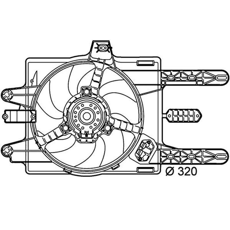 Mahle Engine Cooling Fan fits Fiat Punto 1993-2000 1.1 1.2