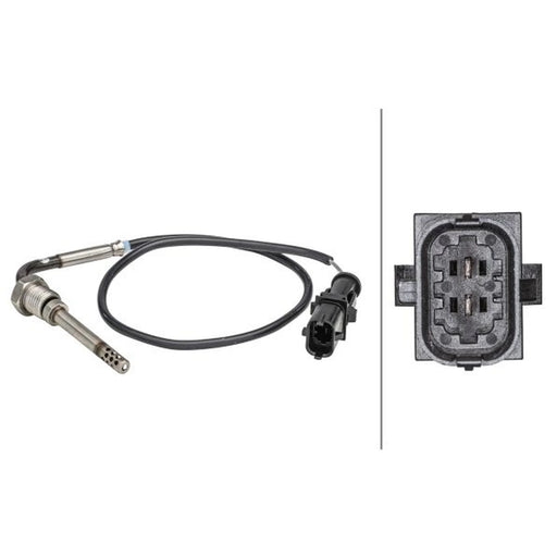 Hella Exhaust Gas Temperature Sensor before soot particulate f fits Fiat Fiorino
