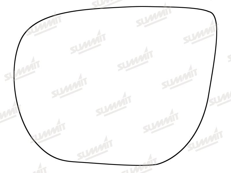 Summit Stick-On Standard Mirror Glass fits Hyundai Santa Fe 12 on LHS Summit - Bars 4 Cars