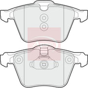Apec Front Brake Pad Set fits Ford Galaxy 2010-2015 2.0