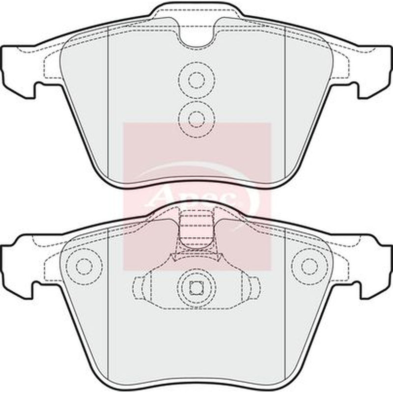 Apec Front Brake Pad Set fits Ford Galaxy 2010-2015 2.0