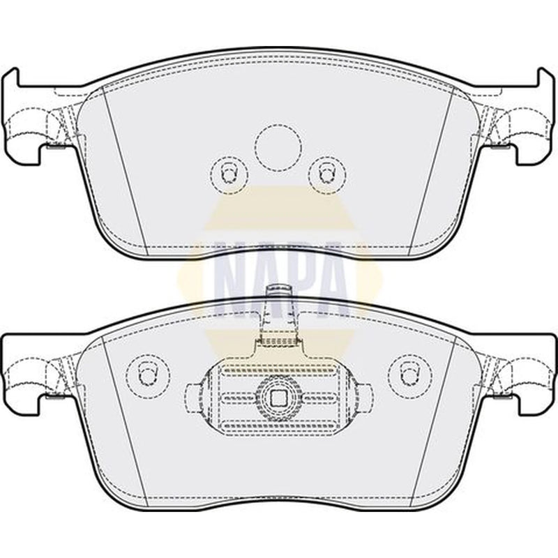 NAPA Front Brake Pad Set fits Citroën C4 Spacetourer 2018-2019 1.2 1.5 1.6 2.0