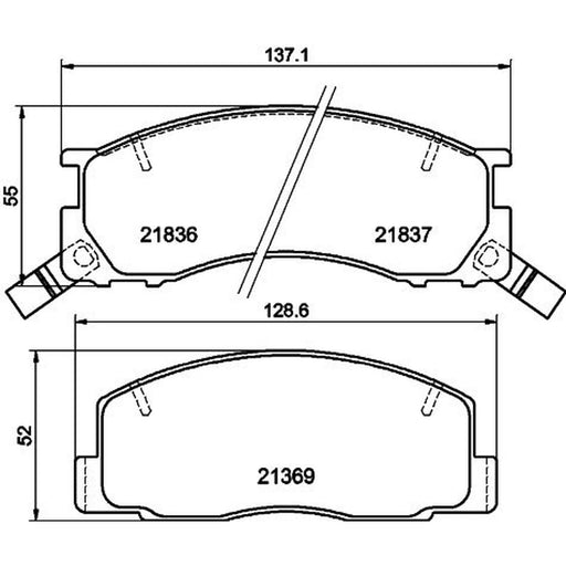 Mintex Front Brake Pad Set fits Toyota Estima Emina / Lucida 1990-1999 2.4