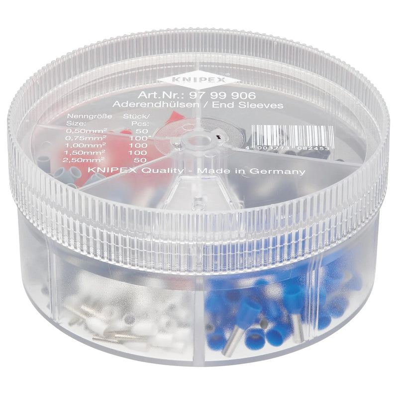 KNIPEX 97 99 906 Assortment Boxes with 450 insulated Wire Ferrules 5 x Wire - image 1