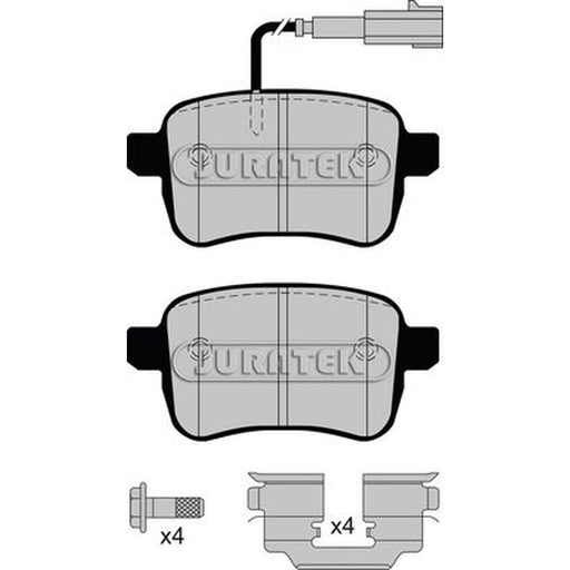 Juratek Rear Brake Pad Set fits Alfa Romeo Giulietta 2010-2020 1.4 1.6 2.0