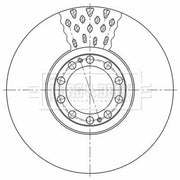 Borg & Beck 2 x Vented Rear Brake Discs BBD32793-x2