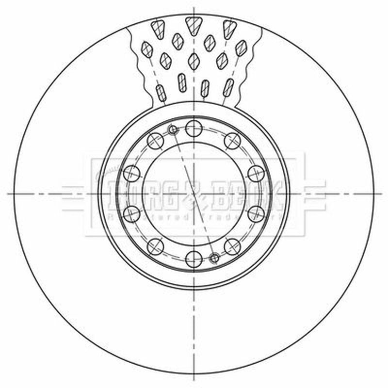 Borg & Beck 2 x Vented Rear Brake Discs BBD32793-x2
