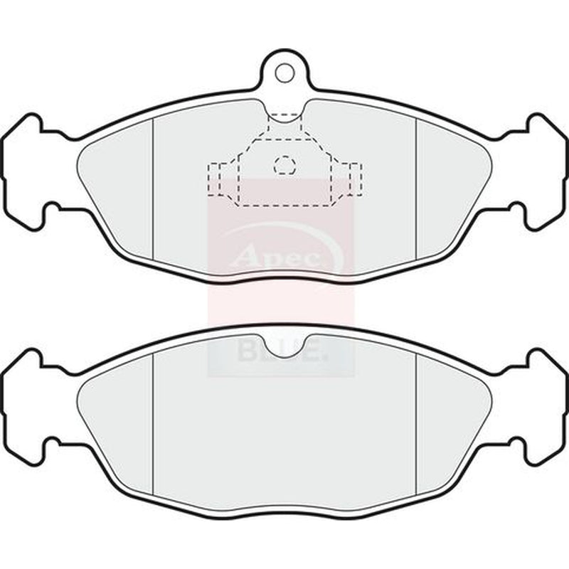 Apec Front Brake Pad Set fits Daewoo Lanos 1997 on 1.3 1.5