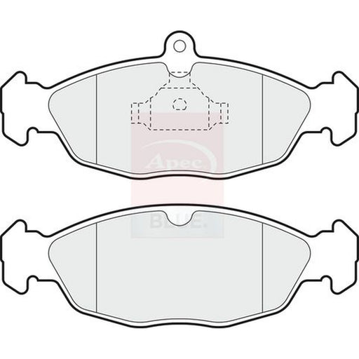 Apec Front Brake Pad Set fits Daewoo Lanos 1997 on 1.3 1.5